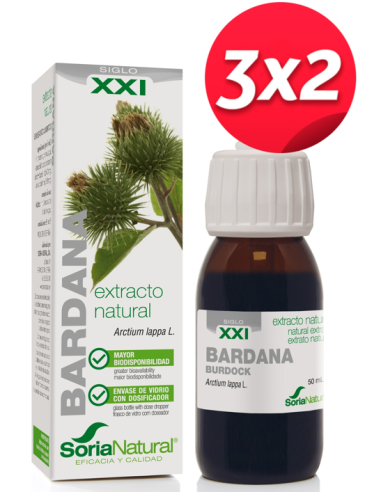 Pack 3X2 Ext. Bardana Xxi 50Ml. S/Al de Soria Natural.
