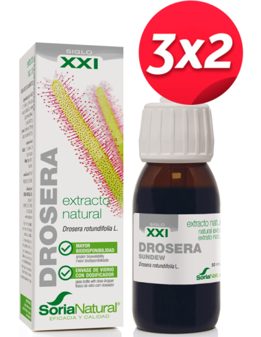 Pack 3X2 Ext. Drosera Xxi 50Ml. S/Al de Soria Natural.