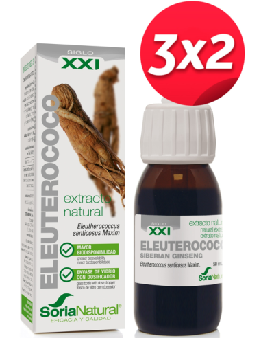 Pack 3X2 Ext. Eleuterococo Xxi 50Ml. S/Al de Soria Natural.