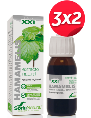 Pack 3X2 Ext. Hamamelis Xxi 50Ml. S/Al de Soria Natural.