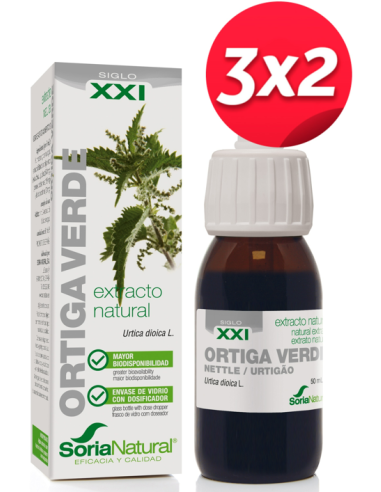 Pack 3X2 Ext. Ortiga Verde Xxi 50Ml. S/Al de Soria Natural.