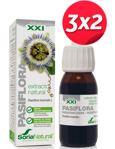 Pack 3X2 Ext. Pasiflora Xxi 50Ml. S/Al de Soria Natural.