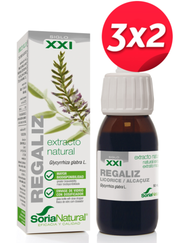 Pack 3X2 Ext. Regaliz Xxi 50Ml. S/Al de Soria Natural.