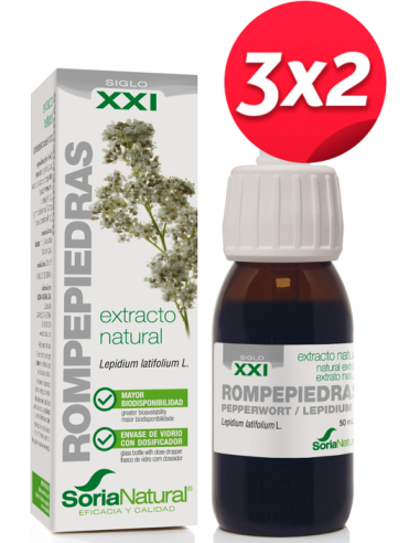 Pack 3X2 Ext. Rompepiedras Xxi 50Ml. S/Al de Soria Natural.