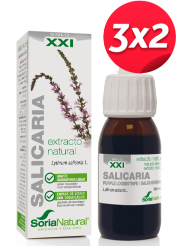 Pack 3X2 Ext. Salicaria Xxi 50Ml. S/Al de Soria Natural.