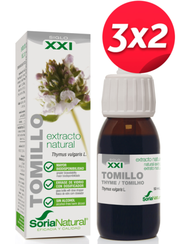 Pack 3X2 Ext. Tomillo Xxi 50Ml. S/Al de Soria Natural.