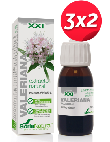 Pack 3X2 Ext. Valeriana Xxi 50Ml. S/Al de Soria Natural.