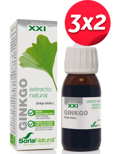 Pack 3X2 Ext. Ginkgo Biloba Xxi 50Ml. S/Al de Soria Natural.