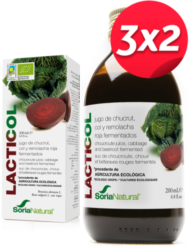Pack 3X2 Lacticol Ecologico Jugo De Chucrut 200Ml de Soria N