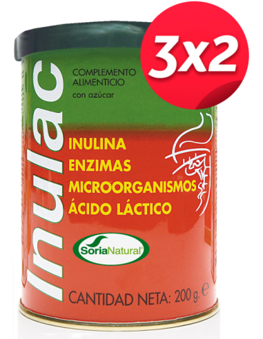 Pack 3X2 Inulac Bote 200Gr. de Soria Natural.