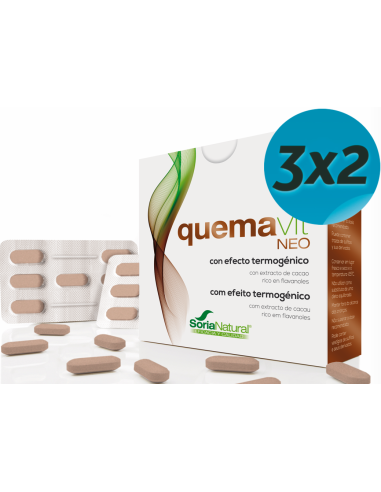 Pack 3X2 Quemavit Neo 28 Comprimidos de Soria Natural.