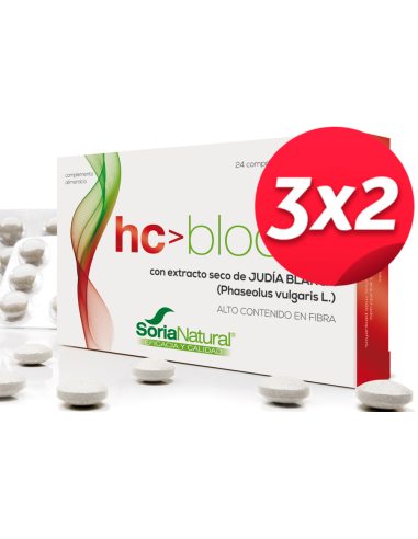 Pack 3X2 Hc Block 24 Comprimidos de Soria Natural.
