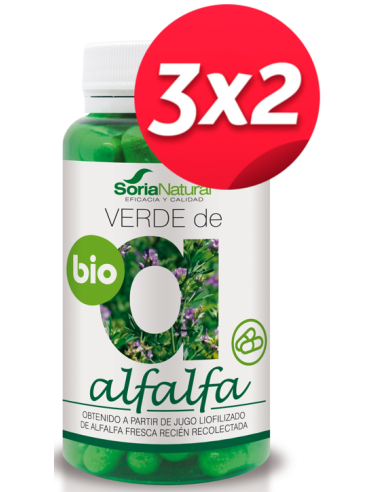 Pack 3X2 Verde De Alfalfa 80Cap. de Soria Natural.