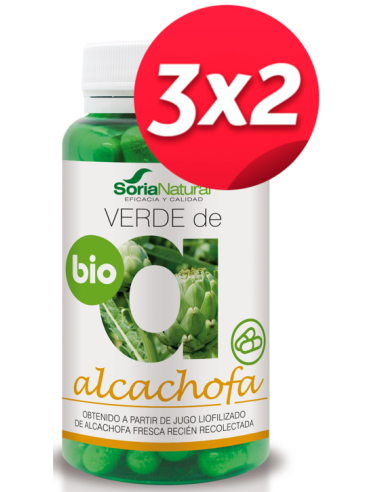 Pack 3X2 Verde De Alcachofa 80Cap. de Soria Natural.