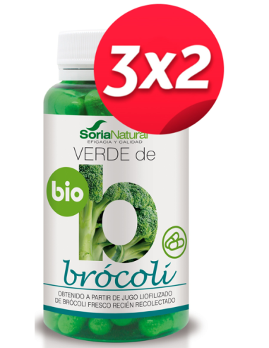 Pack 3X2 Verde De Brocoli 80Cap. de Soria Natural.