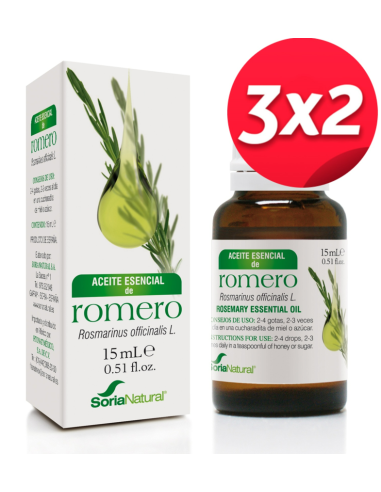 Pack 3X2 Aceite Esencial de Romero 15 ml de Soria Natural