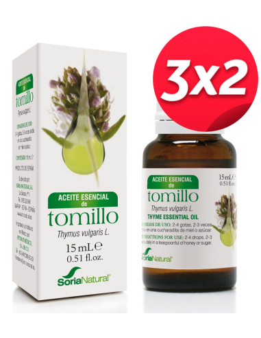 Pack 3X2 Aceite Esencial de Tomillo 15 ml de Soria natural