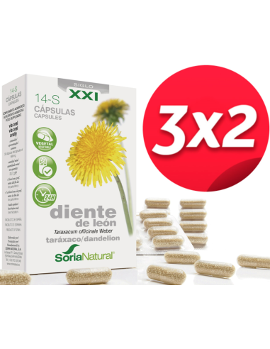 Pack 3X2 Diente Leon 30 capsulas de Soria Natural