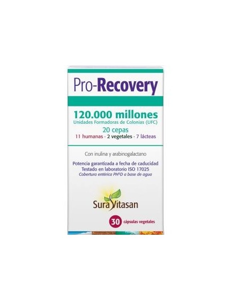 Pack de 2 uds Pro-Recovery 30Cap. (Refrigeracion) de Sura Vitasan