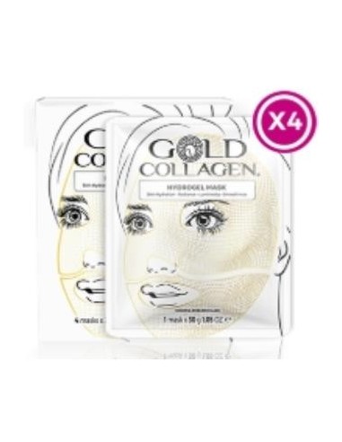 Gold Collagen Hydrogel Mask 4 Unidades Gold Collagen