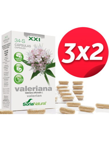 Pack 3X2 Valeriana 30 capsulas de Soria Natural