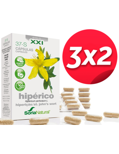 Pack 3X2 Hiperico 30 capsulas de Soria Natural