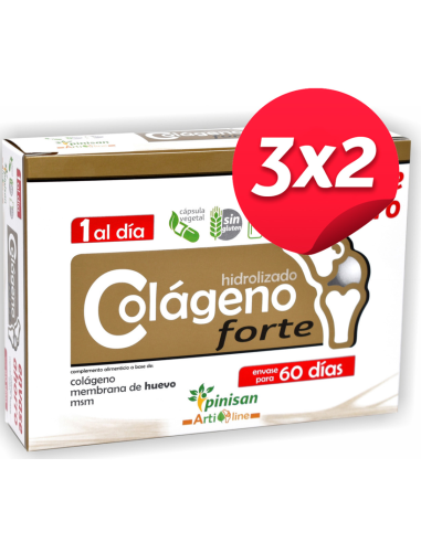 Pack 3x2 Colageno Forte 60 capsulas de Pinisan