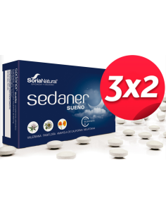 Pack 3X2 Sedaner Sueño 24 Comprimidos de Soria Natural.