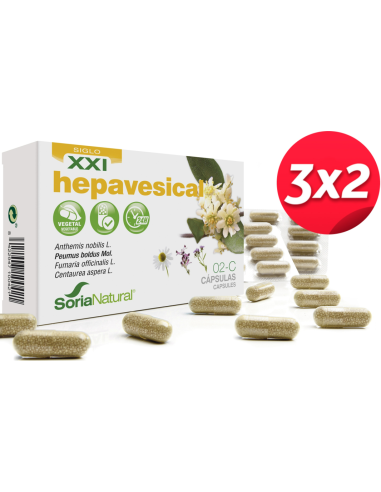 Pack 3X2 Hepavesical 30 capsulas de Soria Natural