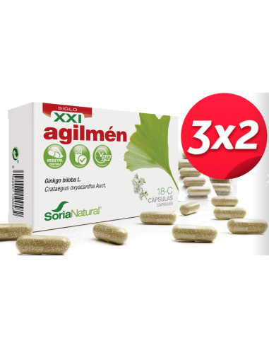 Pack 3X2 Agilmen 30 Capsulas de Soria Natural