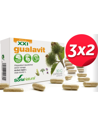 Pack 3X2 Gualavit 30 comprimidos de Soria Natural