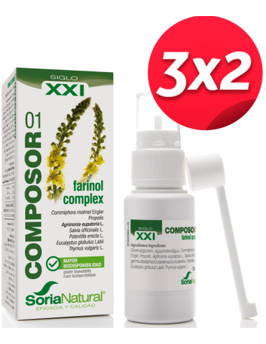 Pack 3X2 Composor 1 Farinol Complex Xxi 30Ml de Soria Natural