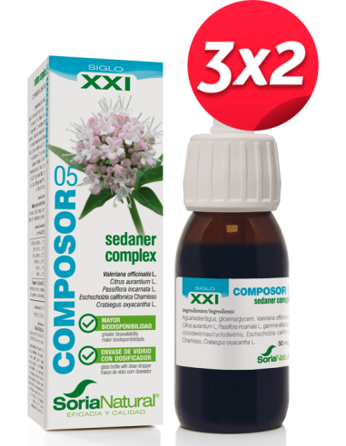 Pack 3X2 Composor 5 Sedaner Complex Xxi 50Ml. de Soria Natural