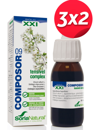 Pack 3X2 Composor 9 Tensivel Complex Xxi 50Ml. de Soria Natural