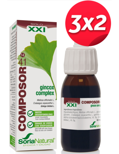 Pack 3X2 Composor 41 Gincox Complex Xxi 50Ml. de Soria Natural