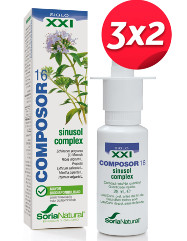 Pack 3X2 Composor 16 Sinusol Complex Xxi 25Ml. de Soria Natural