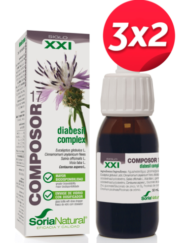 Pack 3X2 Composor 17 Diabesil Complex Xxi 50Ml. de Soria Natural