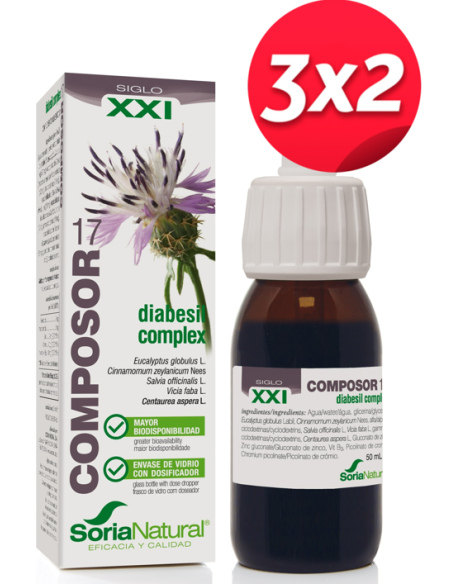 Pack 3X2 Composor 17 Diabesil Complex Xxi 50Ml. de Soria Natural