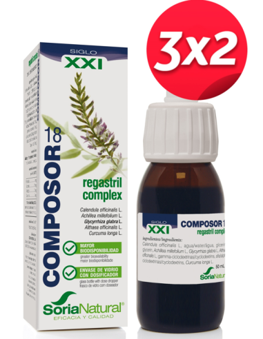 Pack 3X2 Composor 18 Regastril Complex Xxi 50Ml. de Soria Natural