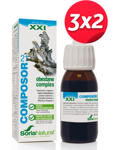 Pack 3X2 Composor 21 Obestane Complex Xxi 50Ml. de Soria Natural