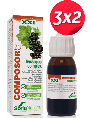 Pack 3X2 Composor 23 Hyssopus Complex Xxi 50Ml. de Soria Natural