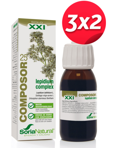 Pack 3X2 Composor 25 Lepidium Complex Xxi 50Ml. de Soria Natural