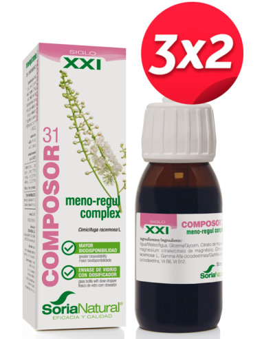 Pack 3X2 Composor 31 Meno-Regul Complex Xxi 50Ml. de Soria Natural