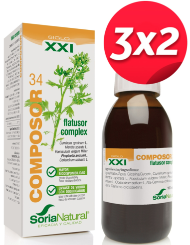 Pack 3X2 Composor 34 Flatusor Complex Xxi 100Ml. de Soria Natural