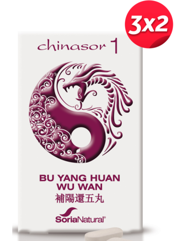 Pack 3X2 Chinasor 1 Bu Yang Huang Wu Wan 30 Comprimidos de Soria Natural