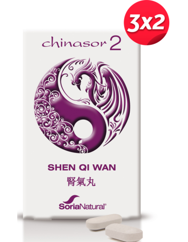 Pack 3X2 Chinasor 2 Shen Qi Wan 30 Comprimidos de Soria Natural