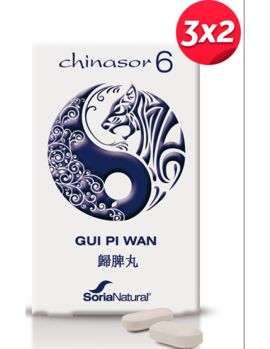 Pack 3X2 Chinasor 6 Gui Piu Wan 30 Comprimidos de Soria Nat