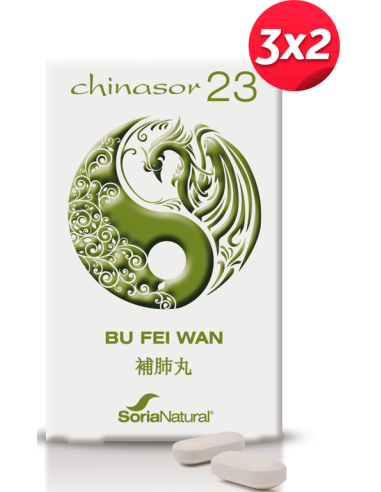 Pack 3X2 Chinasor 23 Bu Fei Wan 30 Comprimidos de Soria Natural