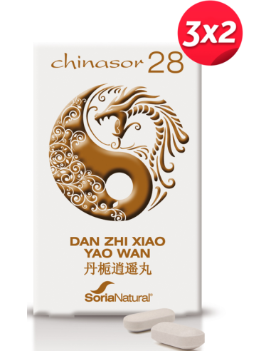 Pack 3X2 Chinasor 28 Dan Zhixiao Yao Wan 30 Comprimidos de Soria Natural
