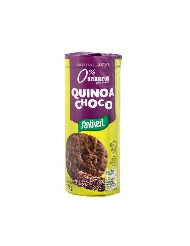 Galletas Digestive Quinoa Choco  0% Azucares 175Gr Santiveri